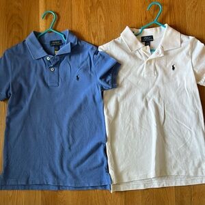 Polo by Ralph Lauren Boys Size 7 Blue and White Polo Shirts